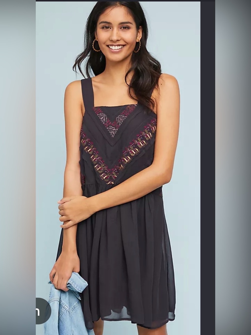 Anthropologie x Maeve Haifa Embroidered Dress, large.